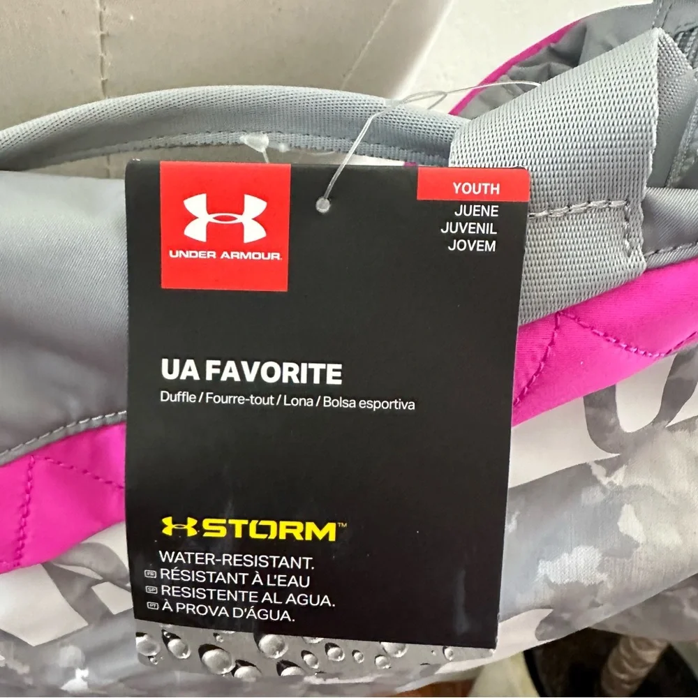 Under Armour Gray and‎ Pink Duffel Bag